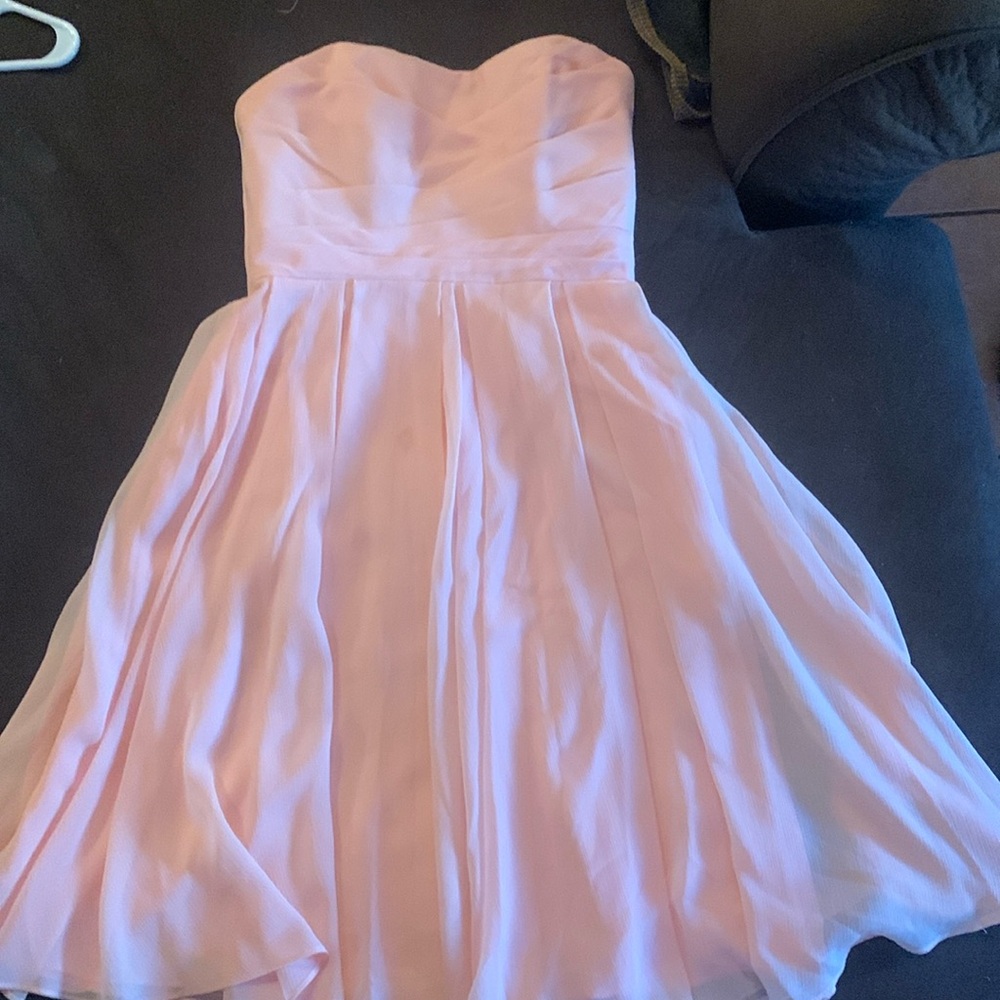 Strapless pink dress